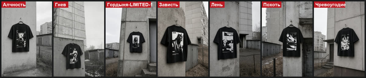seven shirts in a row