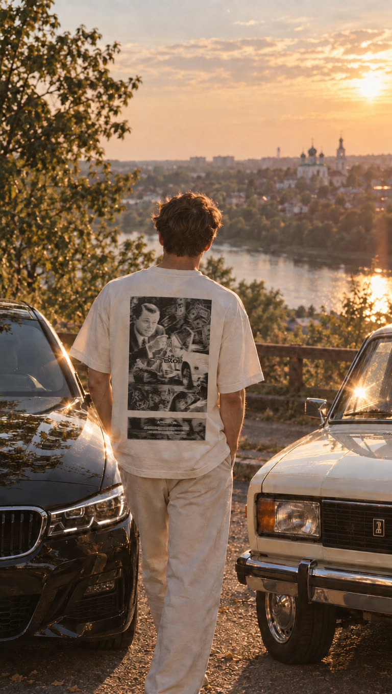 the light line — sunset, cars